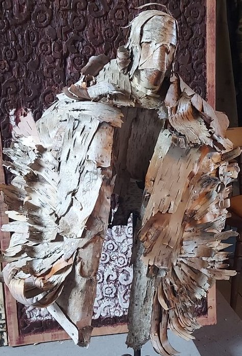 Birch Bark sculptures by Michael Doiron